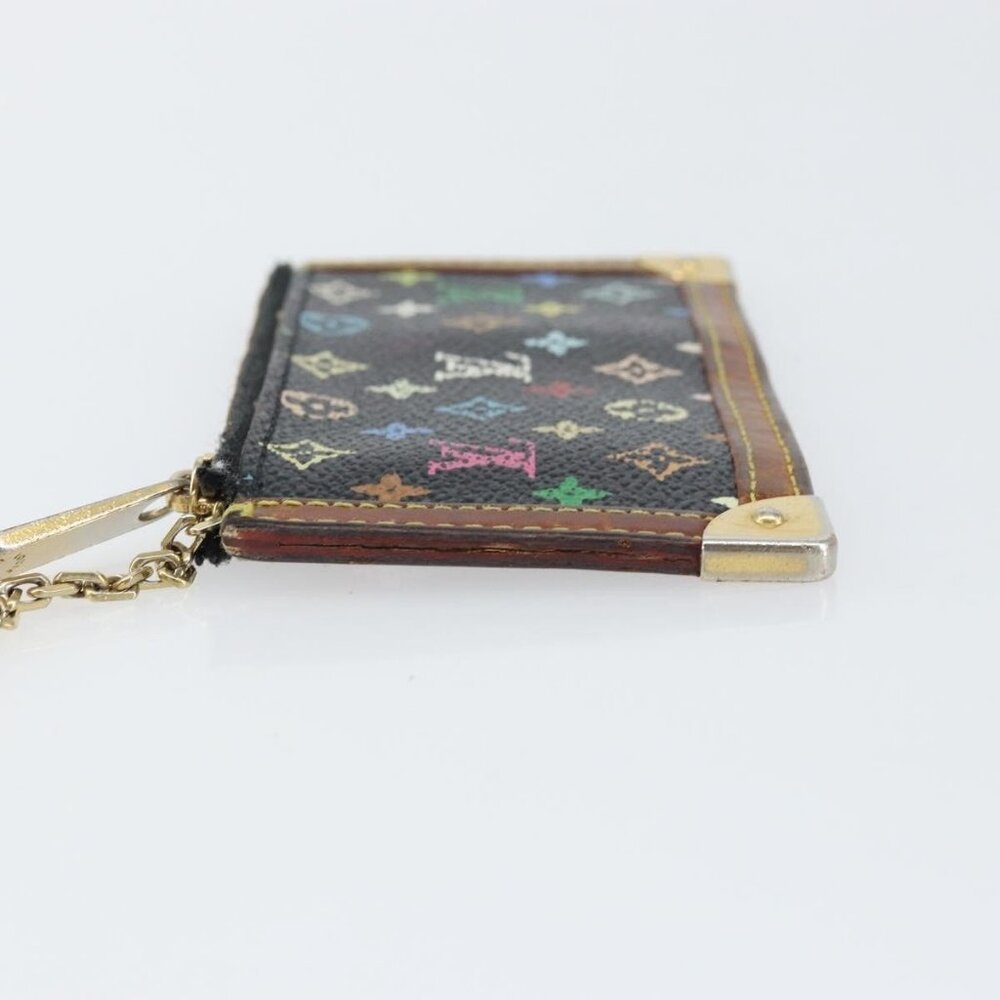 LOUIS VUITTON Multicolor Pochette Cles Coin Purse Black M13664 LV Auth 158853 - Picture 4 of 16